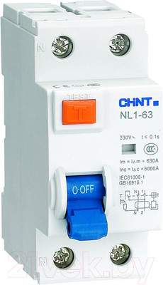 Устройство защитного отключения Chint NL1-63 6kA 2P 63A 30mA тип AC(DB) (R)