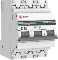 Выключатель автоматический EKF PROxima 3P 16А (C) 6кА ВА 47-63M / mcb4763m-6-3-16C-pro