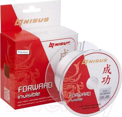 Леска монофильная Nisus Forward Invisible Nylon Transparent N-FI-070-300