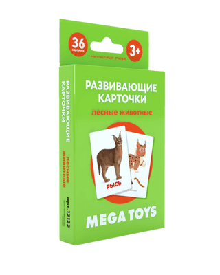Развивающие карточки Mega Toys Головоломка Лесные животные / 12122