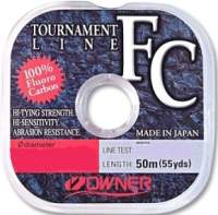 Леска флюорокарбоновая Owner Tournament FC 50м 0.16мм 1.8кг / 56029-016
