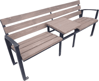 Скамья садовая Saniji Со столиком С107 2000x450x900