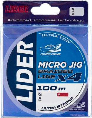 Леска плетеная Fishing Empire Lider Micro Jig X4 0.03мм 100м / MJ-003