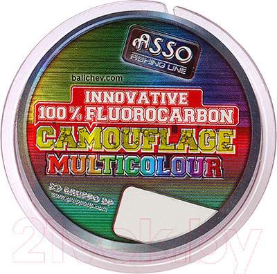 Леска флюорокарбоновая Asso Camouflage 100% Fluorocarbon 0.28мм