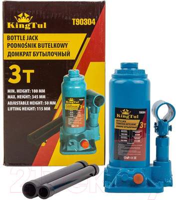 Бутылочный домкрат KingTul KT-T90304