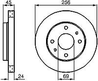 Тормозной диск Bosch 0986478531