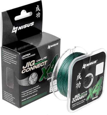 Леска плетеная Nisus Jig Connect X4 PE Dark Green 6.0 0.40mm / T-N-JC-X4-0.40-150-DG