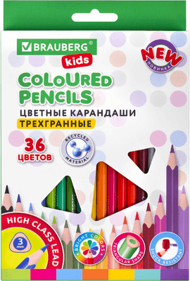 Набор цветных карандашей Brauberg Kids New / 182003