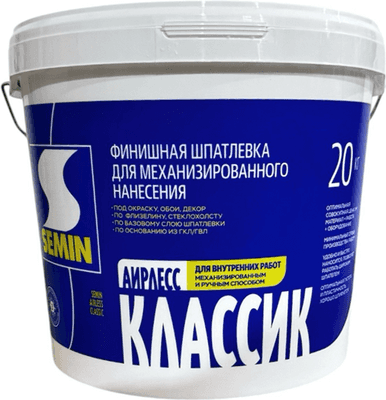 Шпатлевка готовая Semin Airless Classic для безвоздушного нанесения