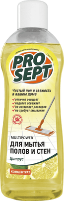 Чистящее средство для пола Prosept Для мытья полов и стен Multipower Цитрус концентрат