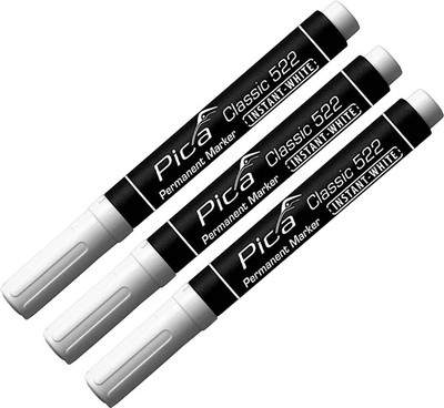 Набор маркеров строительных Pica Classic instant white 522/52