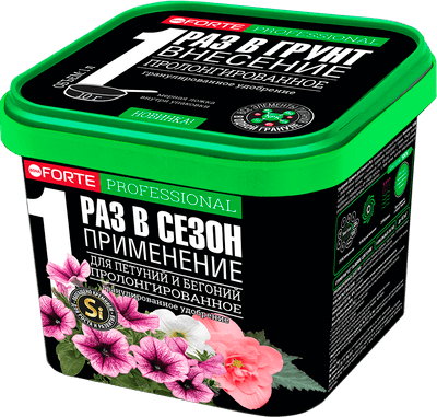 Удобрения для растений Bona Forte Гранулир. пролонгир. д/петуний и бегоний с биодоступным кремнием