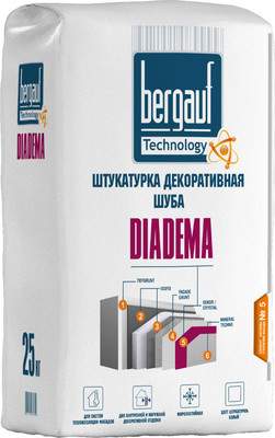 Штукатурка декоративная Bergauf Diadema Fasad Шуба Зерно 1-1.2мм