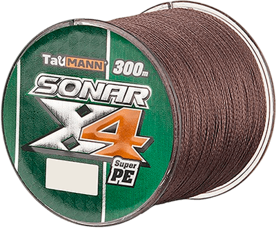 Леска плетеная TauMANN Sonar PE X4 300м 6 0.41мм / 06276