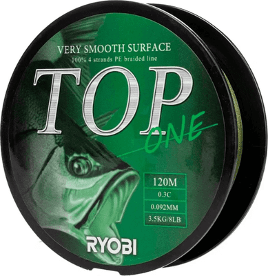 Леска плетеная Ryobi TOP PE4X-120M 0.3/d-0.092мм