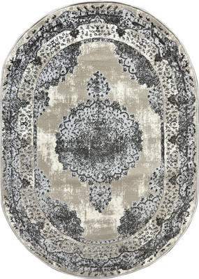 Ковры, циновки, шкуры Bossan Rome D074A-GRI-BEJ-OVAL