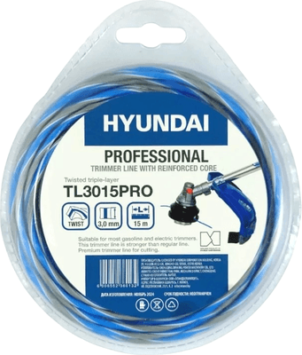 Леска для триммера Hyundai 3.0мм / TL-3015 PRO