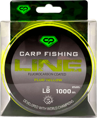Леска флюорокарбоновая Carp Pro Fluorocarbon Coated Fluo Yellow 1000м / CP5110-025