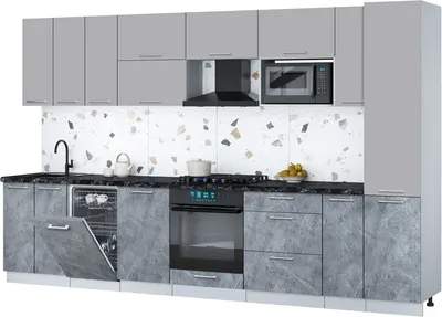 Кухонный гарнитур Interline Мила Gloss 3.4-ПМ4
