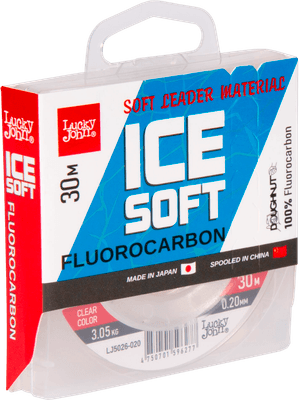 Леска флюорокарбоновая Lucky John Ice Soft Fluorocarbon 030/020 / LJ5026-020