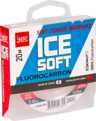Леска флюорокарбоновая Lucky John Ice Soft Fluorocarbon 020/045 / LJ5026-045