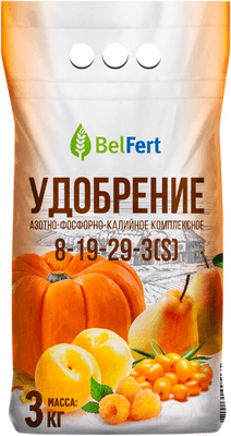 Удобрения для растений BelFert Азотно-Фосфорно-Калийное 8-19-29-3(S)