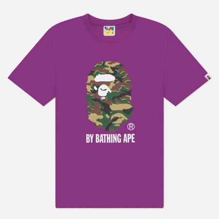 Мужская футболка A Bathing Ape Glitch Woodland Camo By Bathing Ape, цвет фиолетовый, размер L