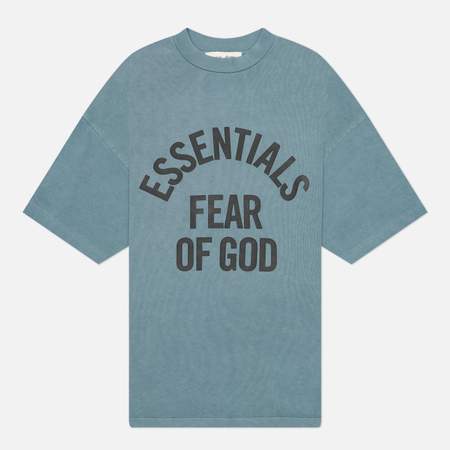 Мужская футболка Fear of God ESSENTIALS Campus 90's, цвет голубой, размер L