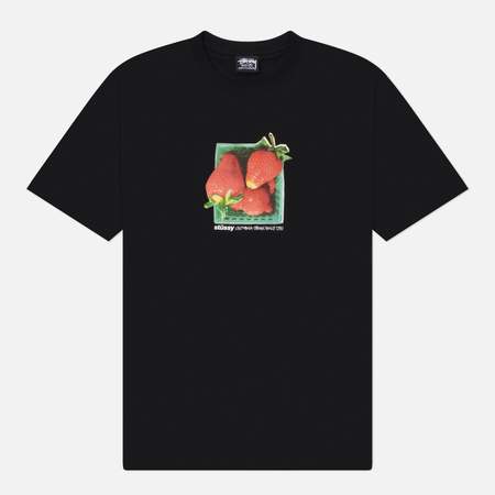 Мужская футболка Stussy Berries, цвет чёрный, размер XL