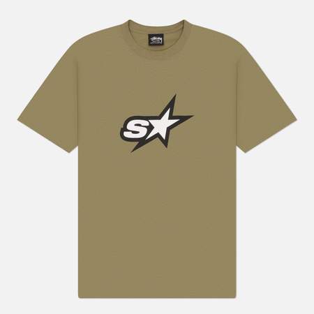 Мужская футболка Stussy Speedway Tee, цвет оливковый, размер S