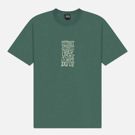 Мужская футболка Stussy Authentic Gear Pigment Dyed, цвет зелёный, размер XL