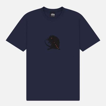 Мужская футболка Stussy Long Range, цвет синий, размер L