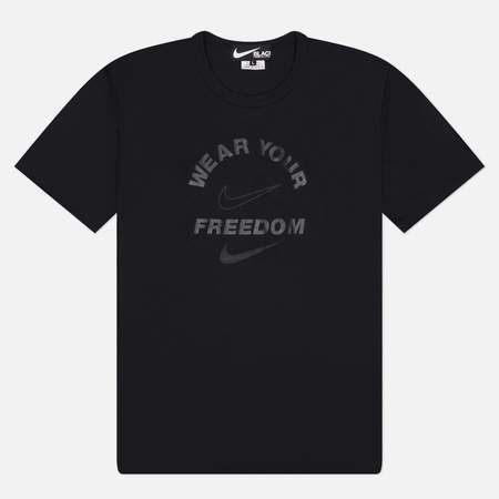 Мужская футболка Comme des Garcons Black x Nike Wear Your Freedom, цвет чёрный, размер M