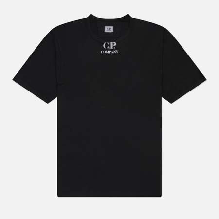 Мужская футболка C.P. Company 1020 Jersey Logo Stencil, цвет чёрный, размер S