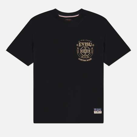 Мужская футболка Evisu Heritage Brocade Kamon Applique, цвет чёрный, размер L