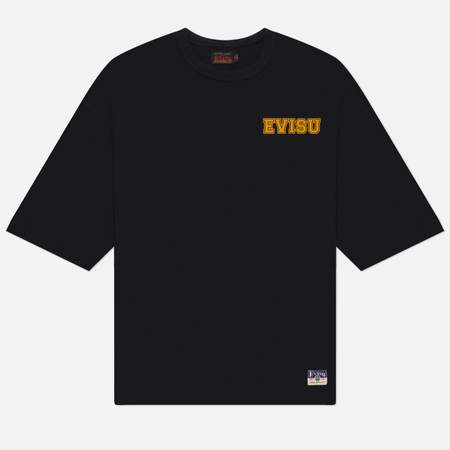 Мужская футболка Evisu Heritage Flocking Logo Printed, цвет чёрный, размер L