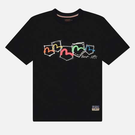 Мужская футболка Evisu Heritage Hand-Drawn Multi-Pocket Printed, цвет чёрный, размер L
