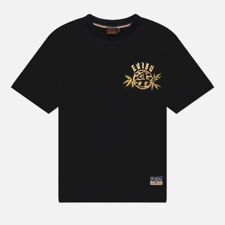 Мужская футболка Evisu Heritage Kanji Leopard Printed, цвет чёрный, размер L