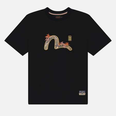 Мужская футболка Evisu Heritage Brocade Seagull Applique, цвет чёрный, размер M
