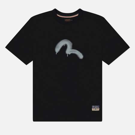 Мужская футболка Evisu Heritage Angel & Graffiti Slogan Printed, цвет чёрный, размер M