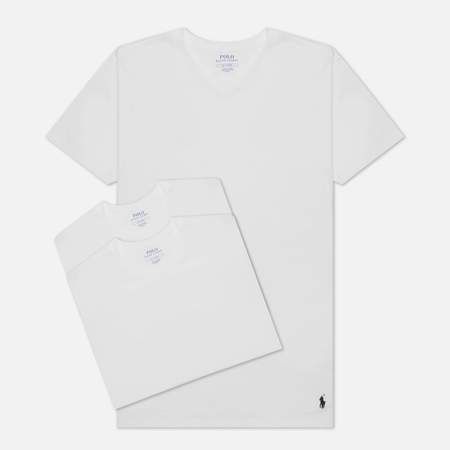 Комплект мужских футболок Polo Ralph Lauren Crew Neck 3-Pack, цвет белый, размер XXL