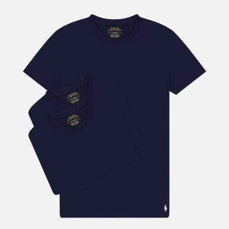 Комплект мужских футболок Polo Ralph Lauren Crew Neck 3-Pack, цвет синий, размер XL