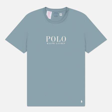 Мужская футболка Polo Ralph Lauren Logo Cotton Jersey Sleep, цвет голубой, размер XL