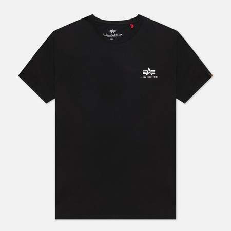 Мужская футболка Alpha Industries Basic Small Logo, цвет чёрный, размер L