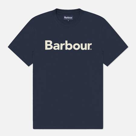 Мужская футболка Barbour Big Printed Logo, цвет синий, размер M