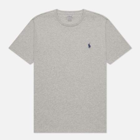 Мужская футболка Polo Ralph Lauren Custom Fit Crew Neck 26/1 Jersey, цвет серый, размер L