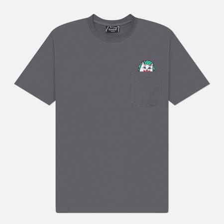 Мужская футболка RIPNDIP Why So Nermal? Pocket, цвет серый, размер XL