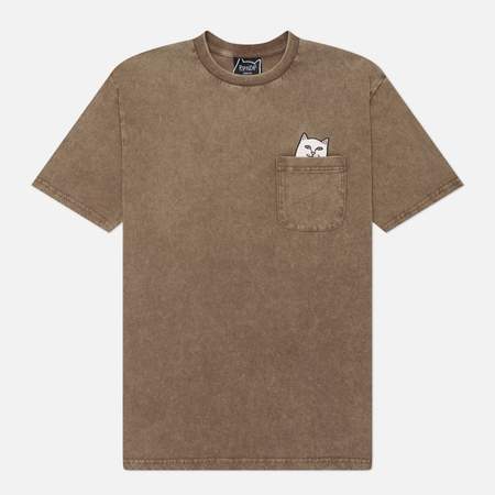 Мужская футболка RIPNDIP Lord Nermal Pocket, цвет коричневый, размер L