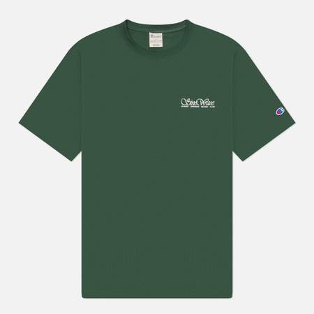 Мужская футболка Champion Reverse Weave Pinnacle Heavyweight Cotton Runn Sound 1, цвет зелёный, размер L