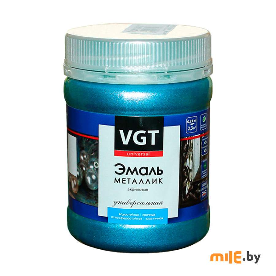 Эмаль VGT ВД-АК-1179 Металлик полуглянцевая 0,23 кг (аквамарин металлик)